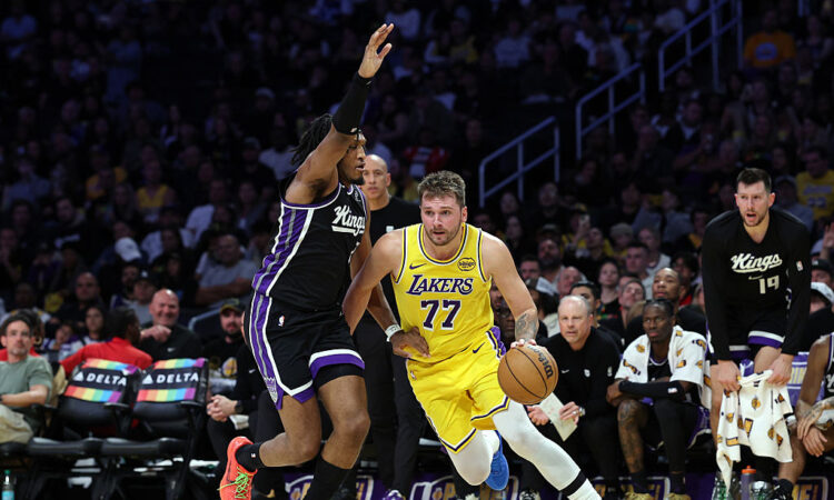 Los Angeles Lakers To Start Luka Dončić, Gabe Vincent, Austin Reaves, Rui Hachimura, Deandre Ayton While LeBron James Is Out NBA