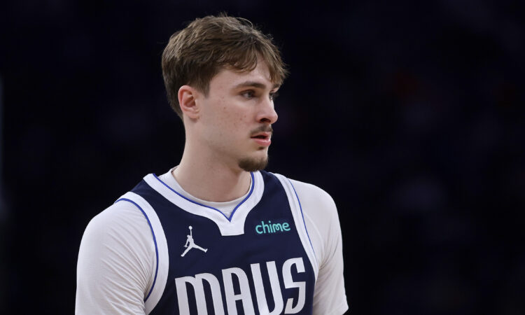 NBA: Cooper Flagg handles the ball for the Dallas Mavericks against the New York Knicks at Madison Square Garden