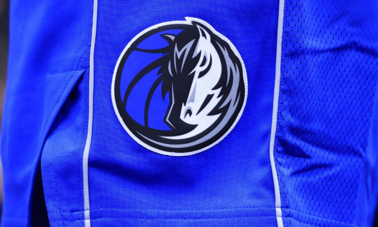 NBA: The Dallas Mavericks logo is visible on the shorts of Anthony Davis before a game against the Chicago Bulls at the United Center.