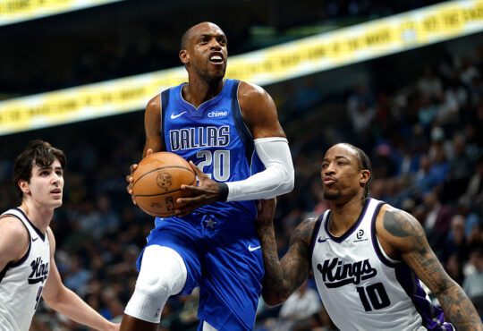 NBA forward Khris Middleton of the Dallas Mavericks is drawing interest from the Denver Nuggets