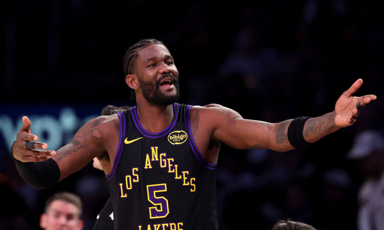 NBA center Deandre Ayton of the Los Angeles Lakers