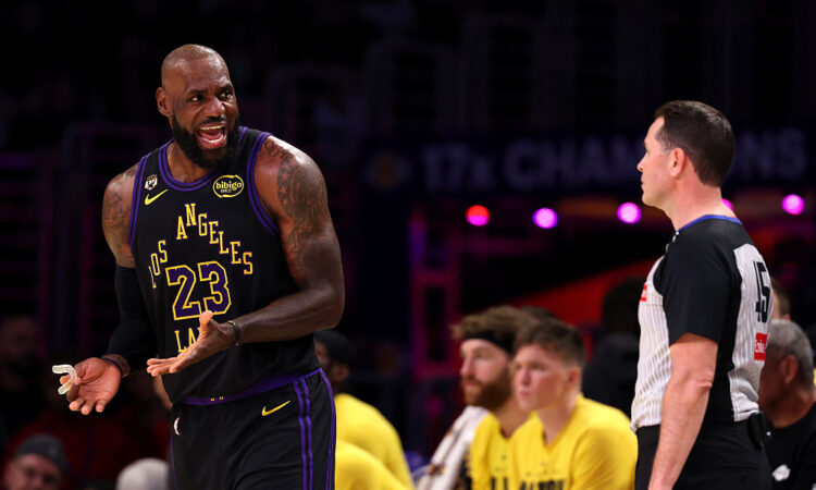 NBA forward LeBron James of the Los Angeles Lakers