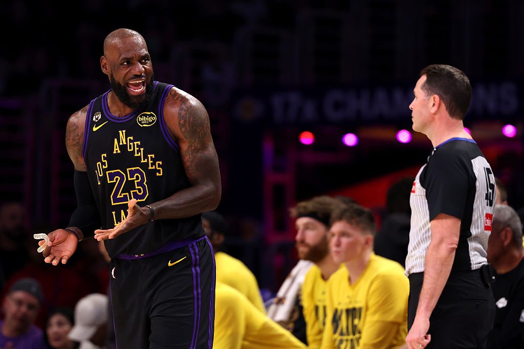 NBA forward LeBron James of the Los Angeles Lakers