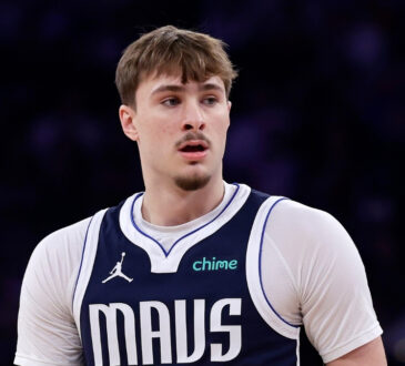 NBA: Cooper Flagg drives with the ball for the Dallas Mavericks against the New York Knicks at Madison Square Garden