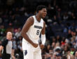 NBA: Jaren Jackson Jr. reacts during the second half at FedExForum against the Minnesota Timberwolves