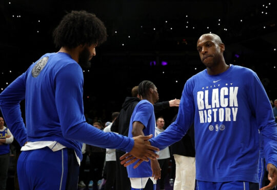 NBA: Khris Middleton walks onto the court during player introductions at Target Center before the Dallas Mavericks faced the Minnesota Timberwolves.
