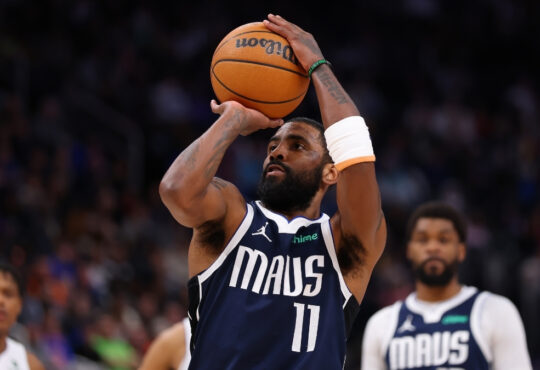 NBA: Kyrie Irving plays for the Dallas Mavericks against the Detroit Pistons at Little Caesars Arena.