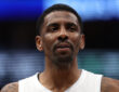 NBA: Kyrie Irving looks on during the second half of the Dallas Mavericks’ game against the Milwaukee Bucks at American Airlines Center.