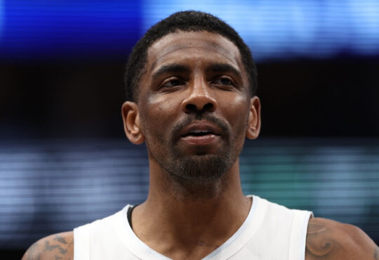 NBA: Kyrie Irving looks on during the second half of the Dallas Mavericks’ game against the Milwaukee Bucks at American Airlines Center.