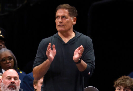 NBA: Mark Cuban watches the second half of the Dallas Mavericks’ game against the Portland Trail Blazers at American Airlines Center.