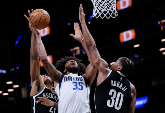 NBA: Marvin Bagley III shoots the ball for the Dallas Mavericks against the Brooklyn Nets at Barclays Center in New York.