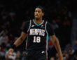 NBA: Olivier-Maxence Prosper looks on during the Memphis Grizzlies’ game against the Portland Trail Blazers at Moda Center.