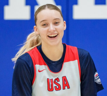 WNBA: Paige Bueckers looks on during United States women’s national team training camp at Duke University in Durham, North Carolina.