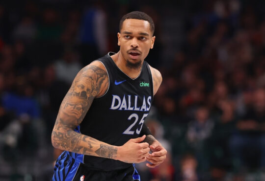 NBA: Dallas Mavericks forward P.J. Washington looks on during the first half at American Airlines Center against the Golden State Warriors