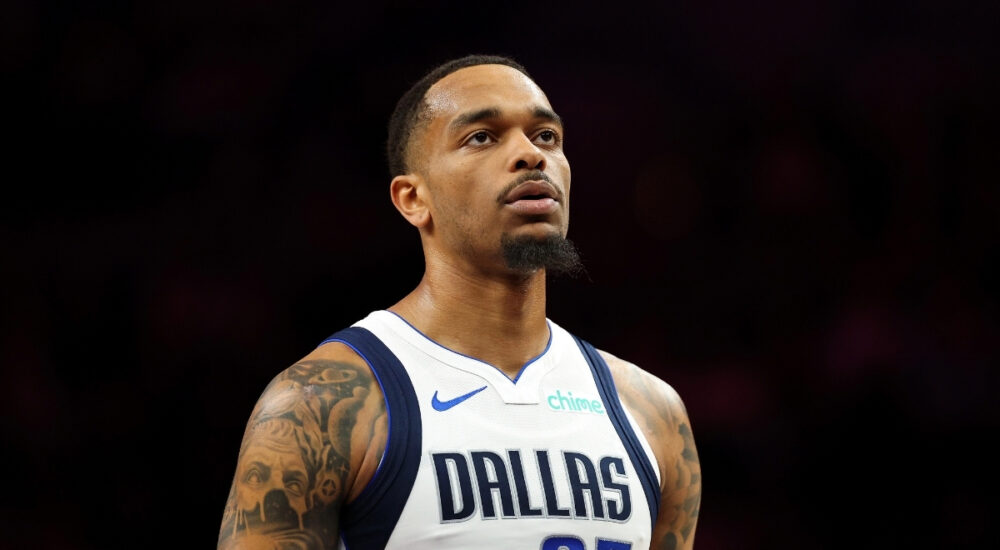 NBA: P.J. Washington looks on during the fourth quarter at Target Center against the Minnesota Timberwolves