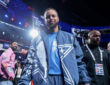 Stephen Curry looks on before the 75th NBA All-Star Game at Intuit Dome in Inglewood, California.
