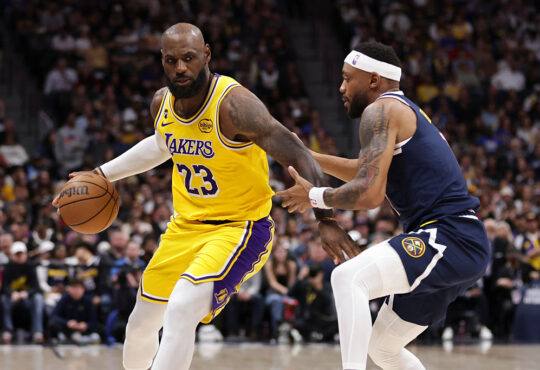 NBA forward LeBron James of the Los Angeles Lakers