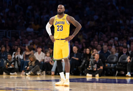 NBA forward LeBron James of the Los Angeles Lakers
