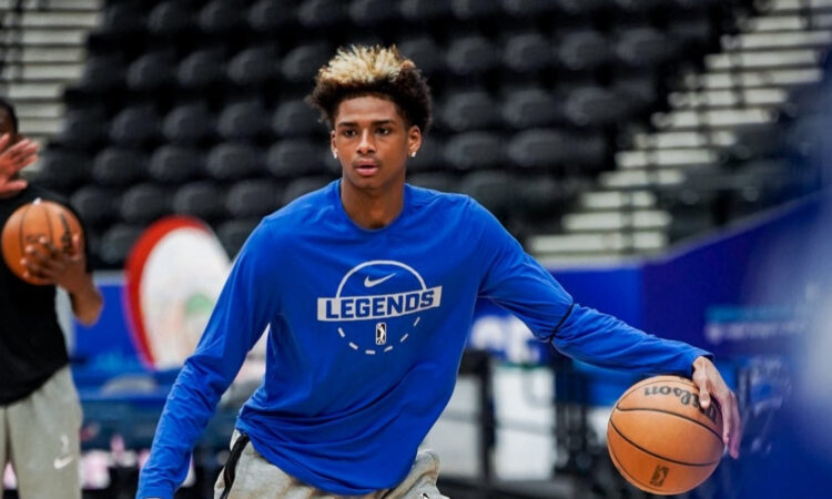 Dallas Mavericks guard AJ Johnson dribbles during shootaround at Comerica Center before the Texas Legends game in Frisco.