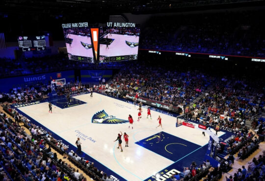 General view of College Park Center during the Dallas Wings vs. Indiana Fever game on Sept. 1, 2024.