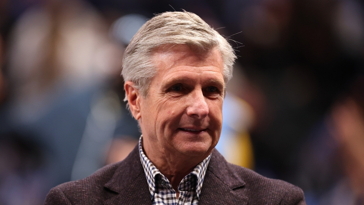 Dallas Mavericks CEO Rick Welts looks on before a game against the Golden State Warriors at American Airlines Center on January 22, 2026.