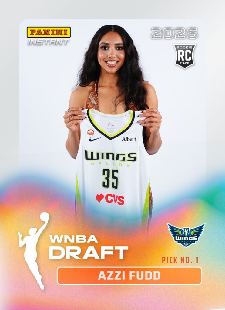 Azzi Fudd 2026 Panini Instant WNBA Draft Night No. 5 Base trading card