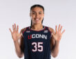 Azzi Fudd #35 of the UConn Huskies poses for a portrait during the 2026 NCAA Women's Final Four in Phoenix.
