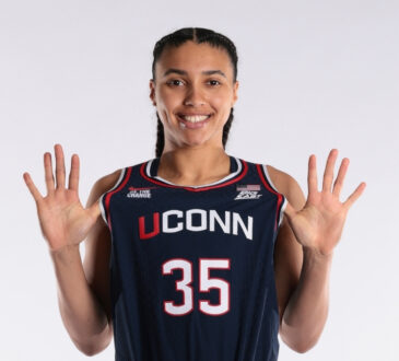 Azzi Fudd #35 of the UConn Huskies poses for a portrait during the 2026 NCAA Women's Final Four in Phoenix.