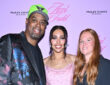 Azzi Fudd posing with her parents, Tim Fudd and Katie Smrcka-Duffy Fudd, at her 2026 WNBA Draft after-party in New York City.
