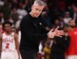 Chicago Bulls head coach Billy Donovan calling a timeout during a game against the Houston Rockets at the United Center on March 23, 2026.