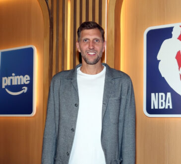Dirk Nowitzki attends the Prime Video NBA on Prime Studio unveiling at The Culver Studios in Culver City, California.