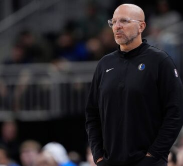 Dallas Mavericks head coach Jason Kidd looks on during a game against the Milwaukee Bucks at Fiserv Forum on March 31, 2026.