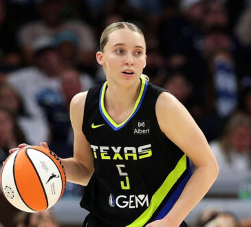 Dallas Wings guard Paige Bueckers handles the ball against the Minnesota Lynx at Target Center in Minneapolis.