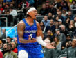 Paolo Banchero of the Orlando Magic reacts to a call during a game against the Toronto Raptors on March 29, 2026.