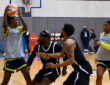 Dallas Wings guard Shyanne Sellers during a training camp session at College Park Center in Arlington.