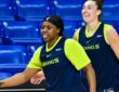 Arike Ogunbowale at Dallas Wings practice on May 5, 2026.