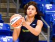 Azzi Fudd during shootaround at College Park Center ahead of the Dallas Wings' home opener.