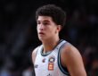 New Zealand Breakers forward Karim López standing on the court during a break in play against the Illawarra Hawks.