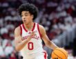 Louisville freshman point guard Mikel Brown Jr. handling the ball along the perimeter against NC State at the KFC Yum! Center.