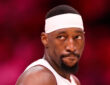 Bam Adebayo, a Heat trade candidate, looks on during a game against the Atlanta Hawks