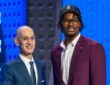 Morez Johnson Jr. wears a Dallas Mavericks cap and shakes hands with NBA Commissioner Adam Silver on stage after being selected No. 9 in the 2026 NBA Draft.